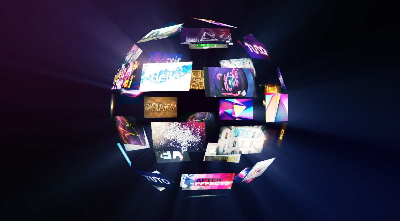Create and animate a 3D sphere with your videos on After Effects