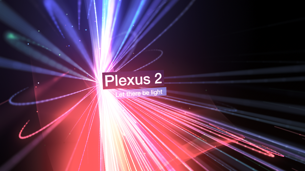 Colorful 3D light beams with Plexus 2